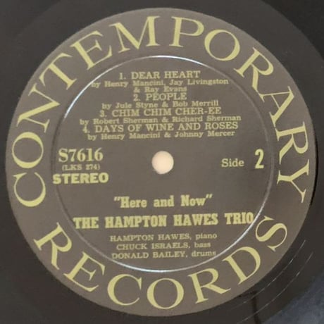 HAMPTON HAWES - Here And Now (CONTEMPORARY S7616)