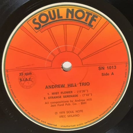 ANDREW HILL - Strange Serenade (SOUL NOTE SN1013)