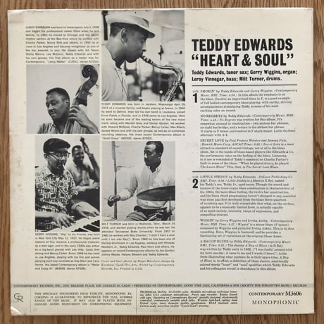 TEDDY EDWARDS - Heart & Soul (CONTEMPORARY M3606)