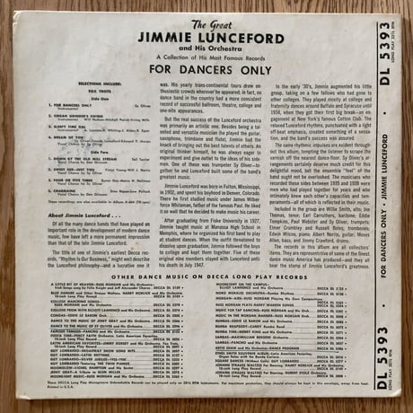 JIMMIE LUNCEFORD - For Dancers Only (DECCA DL5393)