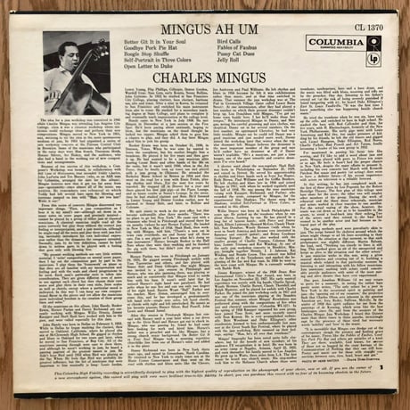 CHARLES MINGUS - Mingus Ah Um (COLUMBIA CL1370)