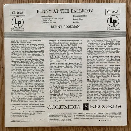 BENNY GOODMAN - Benny at The Ballroom (COLUMBIA CL2533)