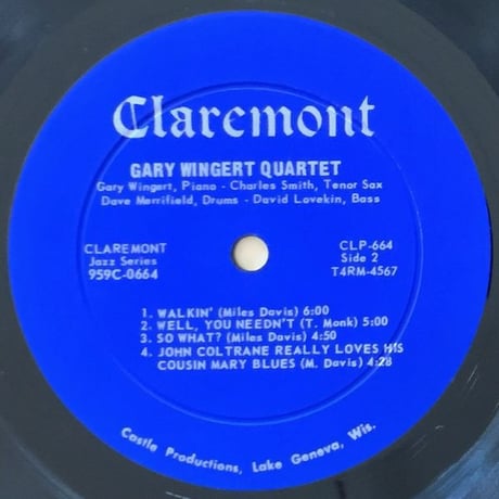 GARY WINGERT - Dialectic (CLAREMONT CLP-664)