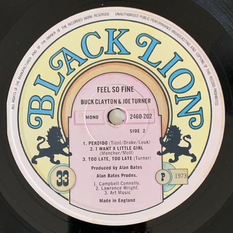 BUCK CLAYTON - JOE TURER - Feel So Fine! (BLACK LION 260 202)