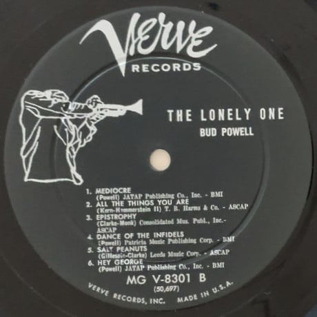 BUD POWELL - The Lonely One (VERVE MGV-8301)
