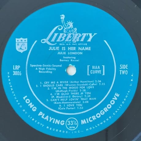 JULIE LONDON - Julie is Her Name (LIBERTY LRP3006)