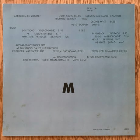 JOHN ABERCROMBIE - M (ECM1191)
