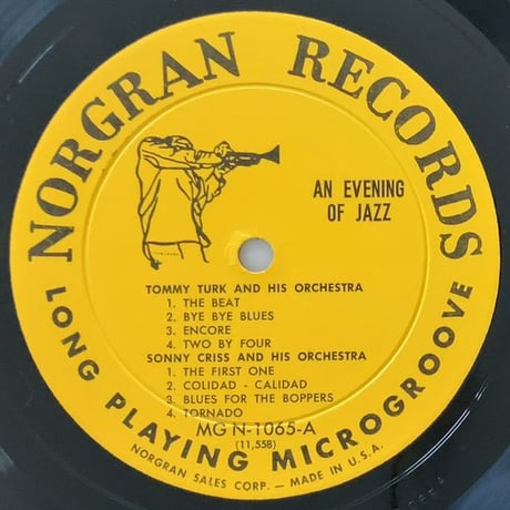SONNY CRISS / TOMMY TURK / THE SIX - an Evening of Jazz (NORGRAN MGN-1065)