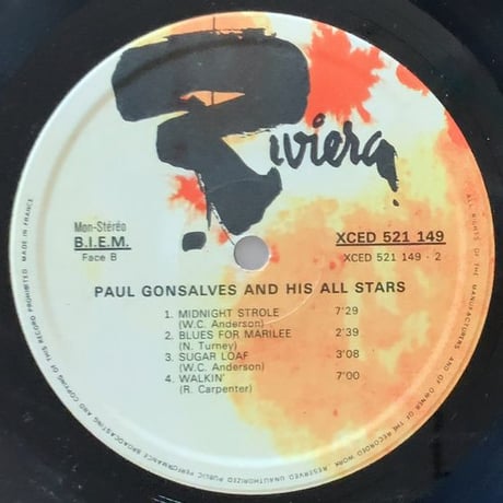 PAUL GONSALVES - And His All Stars (RIVERA XCED521149)