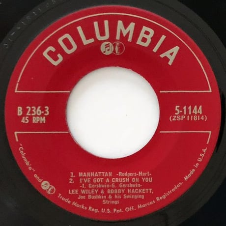 LEE WILEY - Night in Manhattan (COLUMBIA B-236) 7inch EP