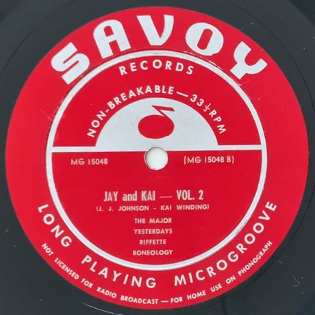JAY JAY JOHNSON & KAI WINDING - Jay & Kai Vol.2 (SAVOY MG15048)