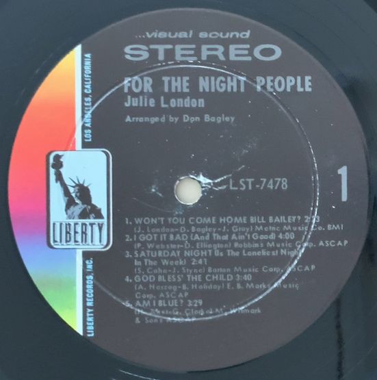 JULIE LONDON - For The Night People (LIBERTY LS