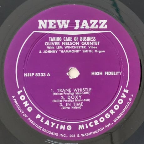 OLIVER NELSON - Taking Care of Business (NEW JAZZ NJLP8233)