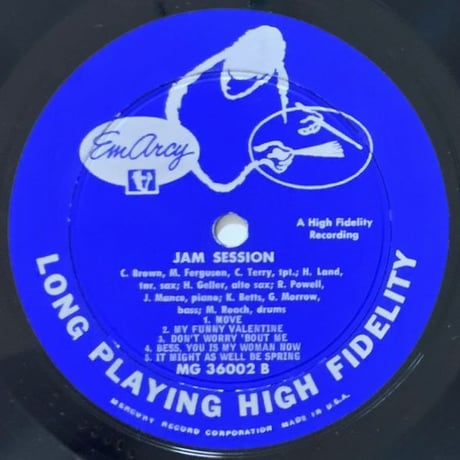 CLIFFORD BROWN, HAROLD LAND, HERB GELLER - Jam Session (EMARCY MG36002)