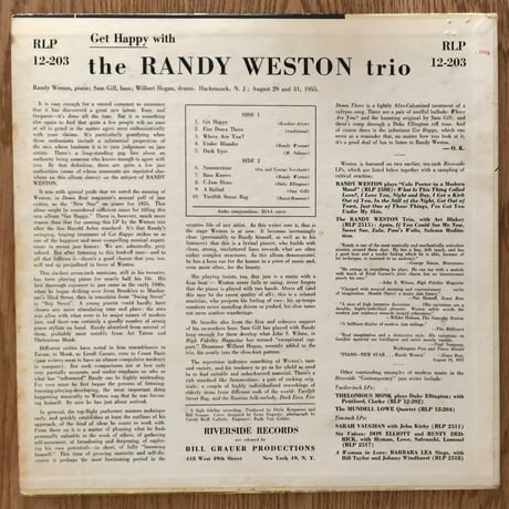 RANDY WESTON - Get Happy with (RIVERSIDE RLP12-203)