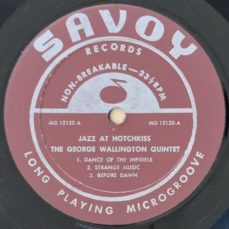 GEORGE WALLINGTON - Jazz at Hotchkiss (SAVOY MG12122)