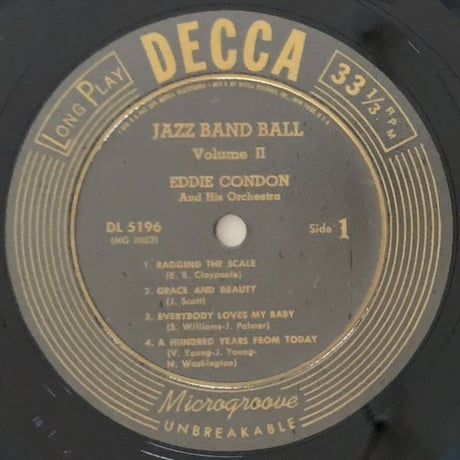 EDDIE CONDON - Jazz Band Ball Vol.2 (DECCA DL5196)