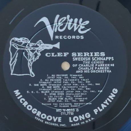 CHARLIE PARKER - Swedish Schnapps (VERVE MGV-8010)