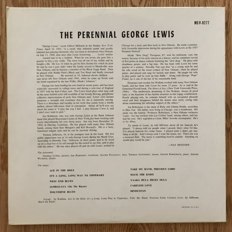 GEORGE LEWIS - The Perennial (VERVE MGV-8277)