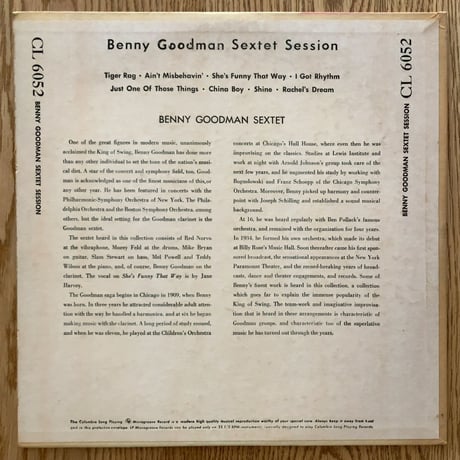 BENNY GOODMAN - Sextet Session (COLUMBIA CL6052)