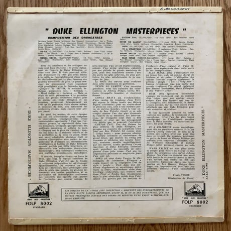 DUKE ELLINGTON - Masterpiece (LA VOIX DE SON MAITRE FOLP8002)