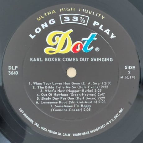 KARL BOXER - Comes Out Swinging (DOT DLP3640)