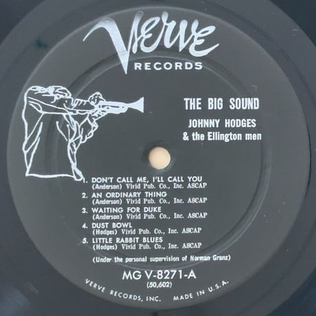 JOHNNY HODGES - The Big Sound (VERVE MGV-8271)