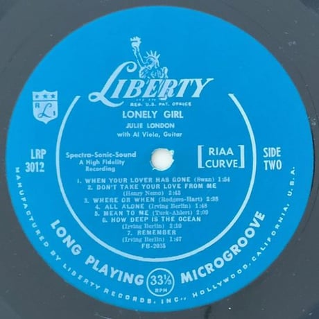 JULIE LONDON - Lonely Girl (LIBERTY LRP3012)