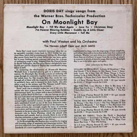 DORIS DAY - On Moonlight Bay (COLUMBIA B267) 7inch EP