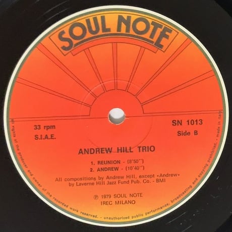 ANDREW HILL - Strange Serenade (SOUL NOTE SN1013)
