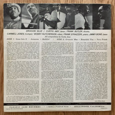 CURTIS AMY & FRANK BUTLER - Groovin' Blues (PACIFIC JAZZ PJ-19)