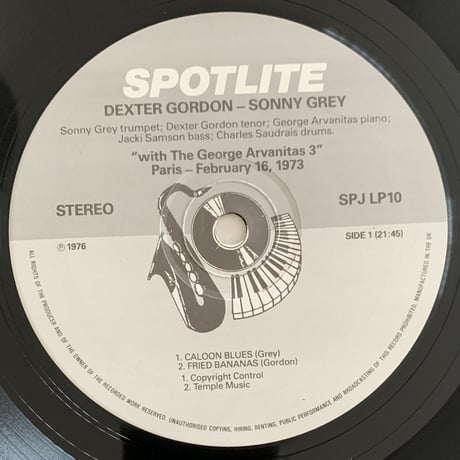 DEXTER GORDON - SONNY GREY - With The Georges Arvanitas Trio