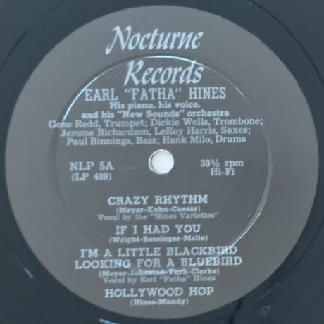 EARL "FATHA" HINES - and His New Sounds (NOCTURNE NLP5)