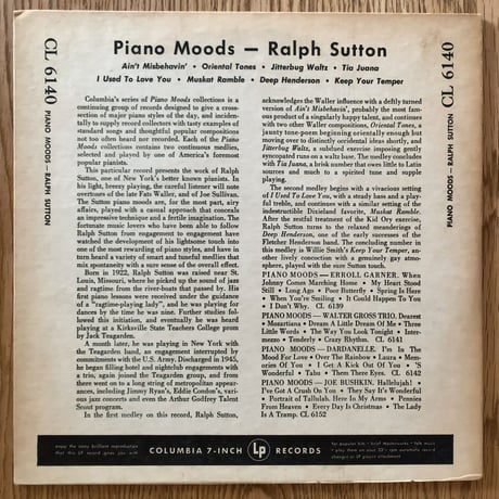 RALPH SUTTON - Piano Moods (COLUMBIA CL6140)