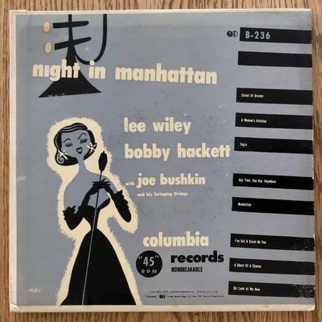 LEE WILEY - Night in Manhattan (COLUMBIA B-236) 7inch EP
