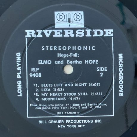 ELMO HOPE - Hope-Full (RIVERSIDE RLP9408)