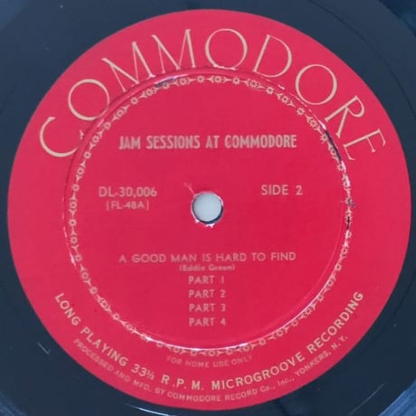 BOBBY HACKETT, MAX KAMINSKY, MUGGSY SPANIER - Jam Sessions at Commodore (COMMODORE DL30,006)