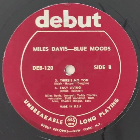 MILES DAVIS - Blue Moods (DEBUT DEB-120)