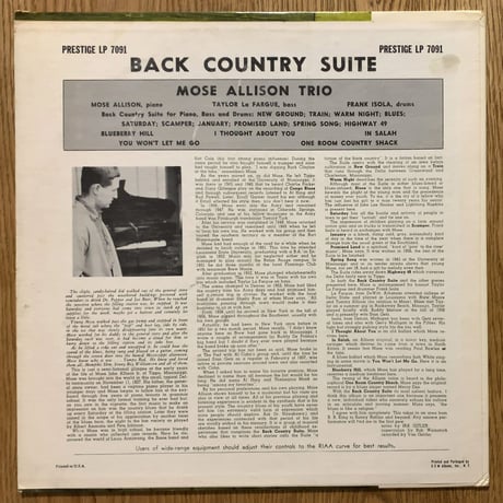 MOSE ALLISON - Back Country Suite (PRESTIGE PRLP7091)