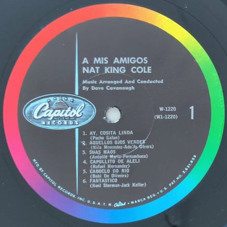 NAT KING COLE - A Mis Amigos (CAPITOL W1220)