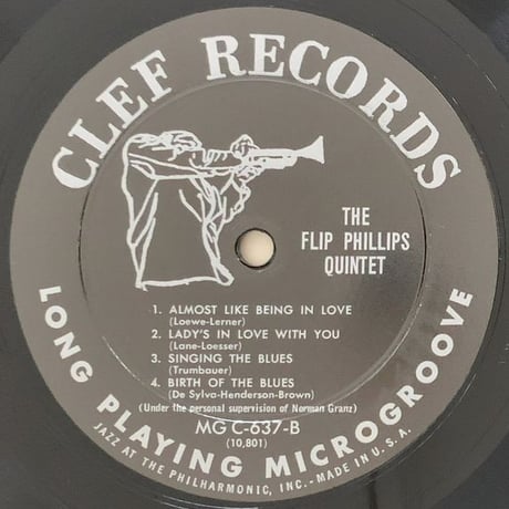 FLIP PHILLIPS - The Flip Phillips Quintet (CLEF MGC-637)