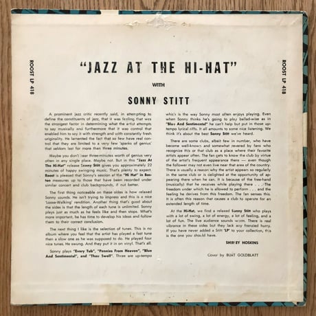 SONNY STITT - Jazz at the Hi-Hat (ROOST RLP418)