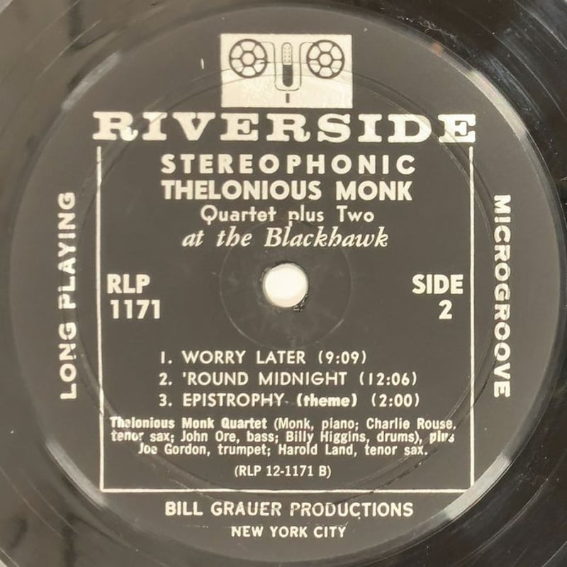 THELONIOUS MONK - At The Blackhawk (RIVERSIDE R