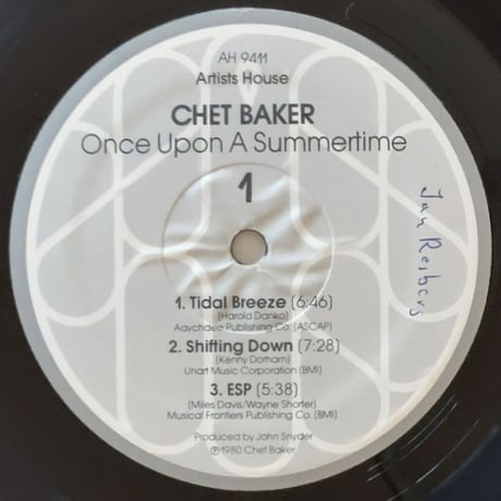 CHET BAKER - Once Upon a Summertime (ARTIST HOUSE AH9411)