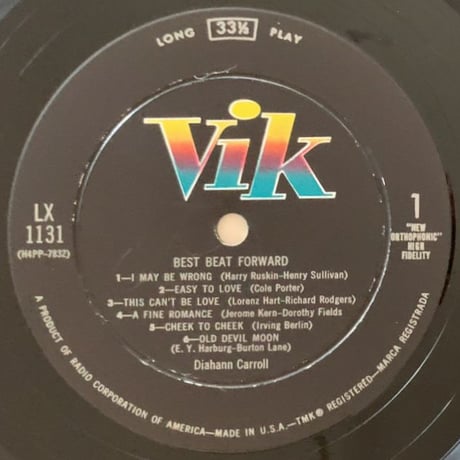 DIAHANN CARROLL - Best Beat Forward (VIK LX-1131)