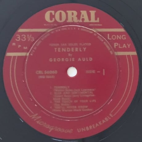 GEORGIE AULD - Tenderly (CORAL CRL56060)