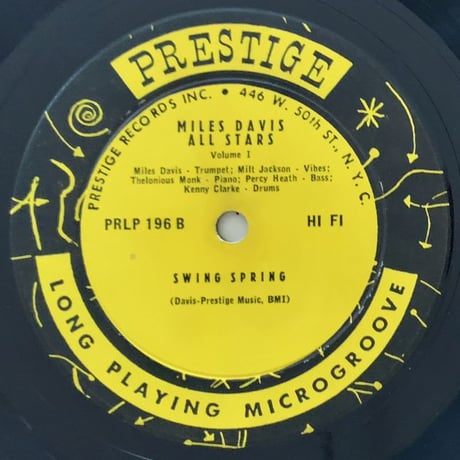 MILES DAVIS - Miles Davis All Stars Vol.1 (PRESTIGE PRLP196)