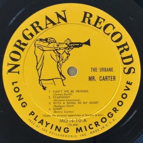 BENNY CARTER - The Urbane Mr. Carter (NORGRAN MGN-10)