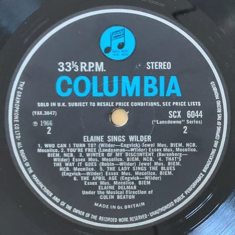ELAINE DELMAR - Elaine Delmar (COLUMBIA SCX6044)