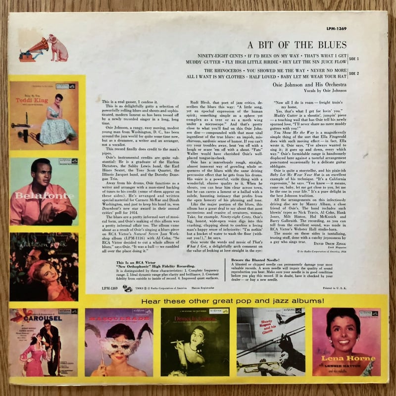 OSIE JOHNSON - a Bit of the Blues (RCA VICTOR L